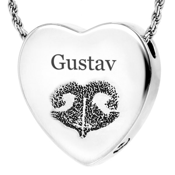 Actual Nose Print Pendant - Heart - Image 2
