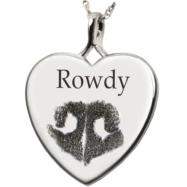 Actual Nose Print Pendant - Heart