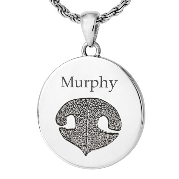 Actual Nose Print Pendant - Round