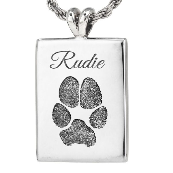 Actual Nose Print Pendant - Rectangle