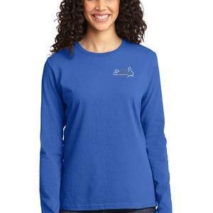 Port & Co™ Women's Long Sleeve Core Cotton Tee. LPC54LS