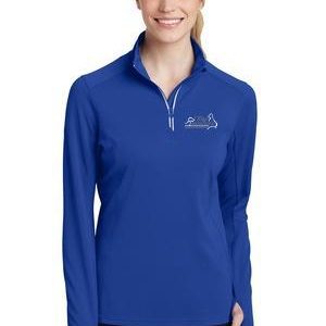 Sport-Tek® Women's Sport-Wick® Textured 1/4-Zip Pullover. LST860
